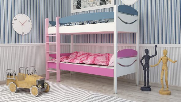 łóżko piętrowe dla chłopca i dziewczynki