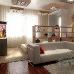 Design of a separated living room and bedroom