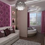 Living room design with bedroom