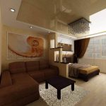 Living room bedroom design