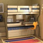 Bunk bed table to the nursery