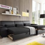 Angular sofa bed ANTARA SMART black