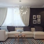 beige sofa in the living room interior