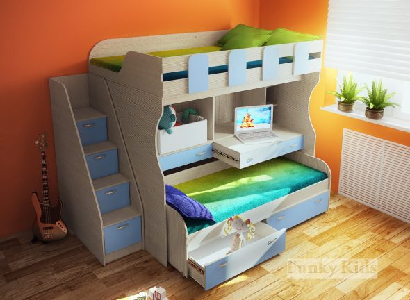 bračni krevet za dječake u dječjoj sobi