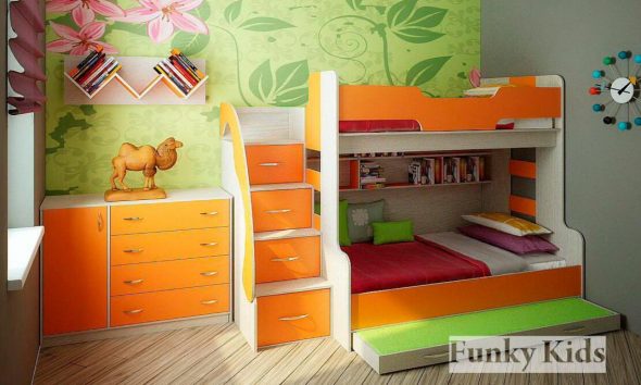 bunk bed in the nursery