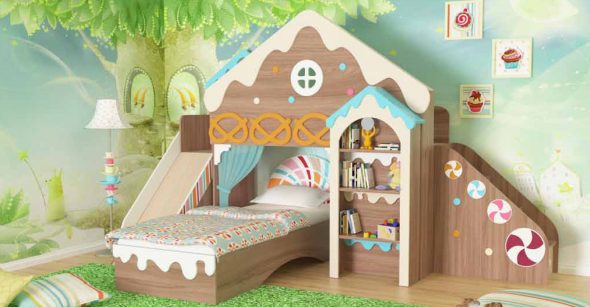 çocuklar için yataklı ev