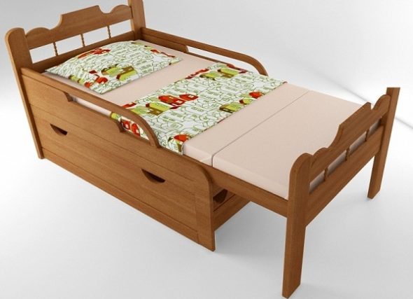 Children's folding bed Vyrastayka