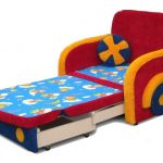 children's chair-bed multi-colored