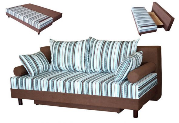 eurobook sofa folding striped