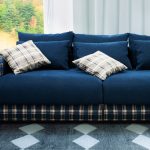 Eurobook checkered sofa blue