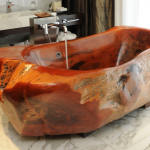 designer wooden bath