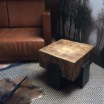 designerski drewniany stołek