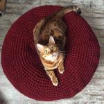 knitted pouf for home