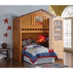wooden house bed for the nursery