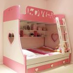 stylowe łóżko piętrowe dla dziewczynek