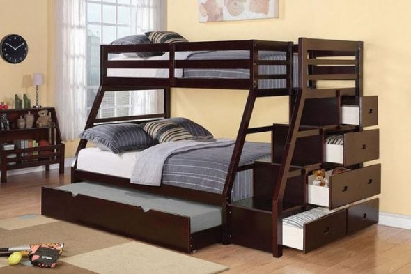 bunk bed for a child and parents