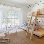 bunk bed in a bright room