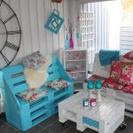 bright furniture from pallets