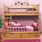bunk bed in the nursery in the style of shebby chic