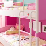 katil merah jambu untuk kanak-kanak perempuan