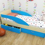 bed for the boy in the nursery