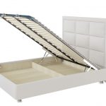 white bed with high back