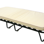 bed dresser with beige mattress