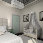 bed nursery with parents in the bedroom