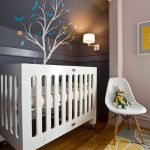 White baby bed
