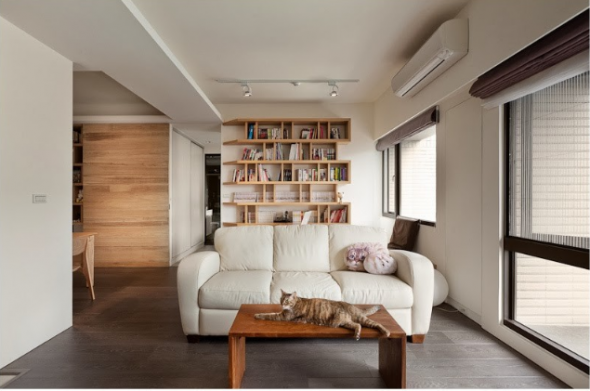 minimalism in the interior design wood furniture