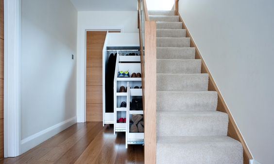 cupboards under the stairs