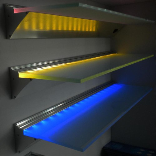 illuminated shelves