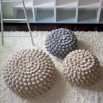 knitted poufs