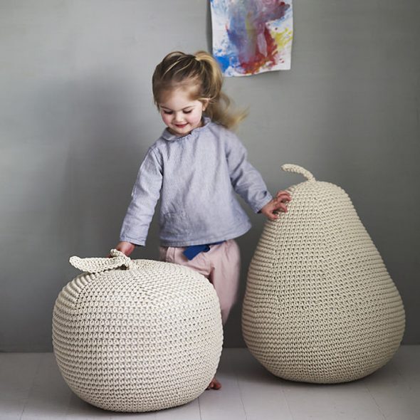 knitted baby stools