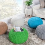 knitted ottomans for rest