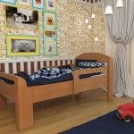Sliding bed for children from 2 years