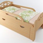 Drewniane łóżko przesuwne