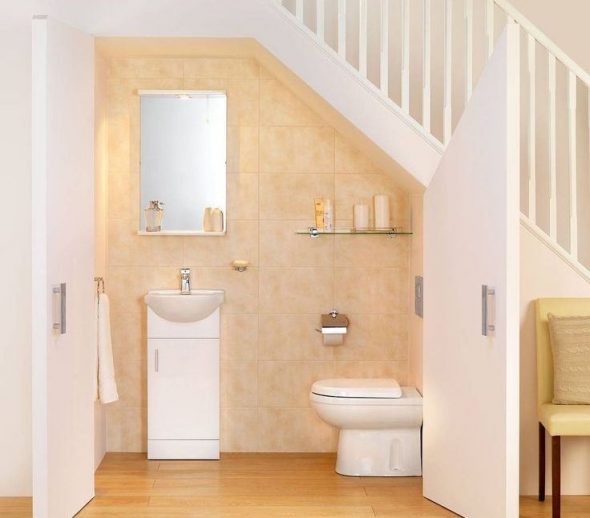 bathroom under the stairs