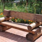 bench of logs with your own hands