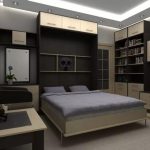 stylish interior with a folding bed