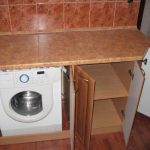 hidden washing machine in the kitchen