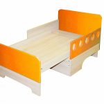 Orange folding bed