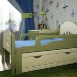 Stylish sliding bed for a child