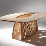 designer möbler bord snidade
