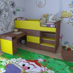 two-level bed with sides for a child