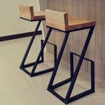 Bar chair with retro style