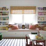 Design children's cabinets on both sides of the window