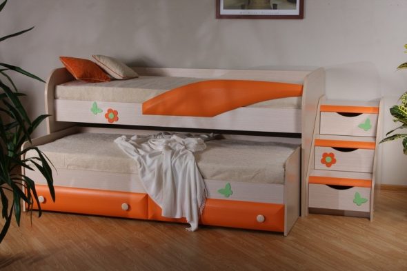 retractable bunk bed