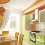 Bright saturated colors of kitchen furniture