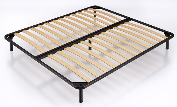 bed frame with slats